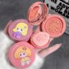Customized Logo Waterproof Blusher Vegan Heart Shape Single Matte and Glitter Blush Private Label Makeup Palette